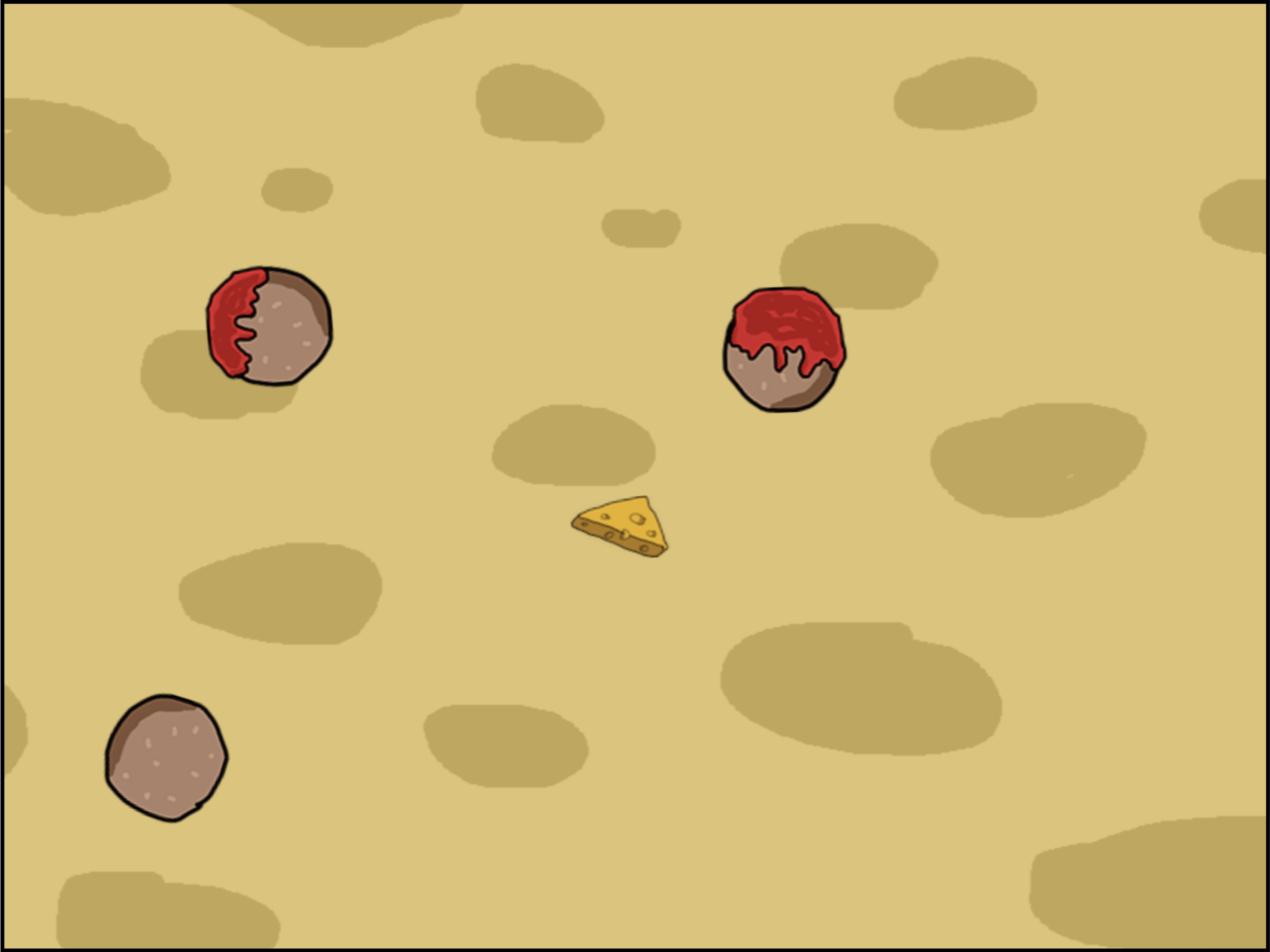 Screenshot of Strype game "cheese"