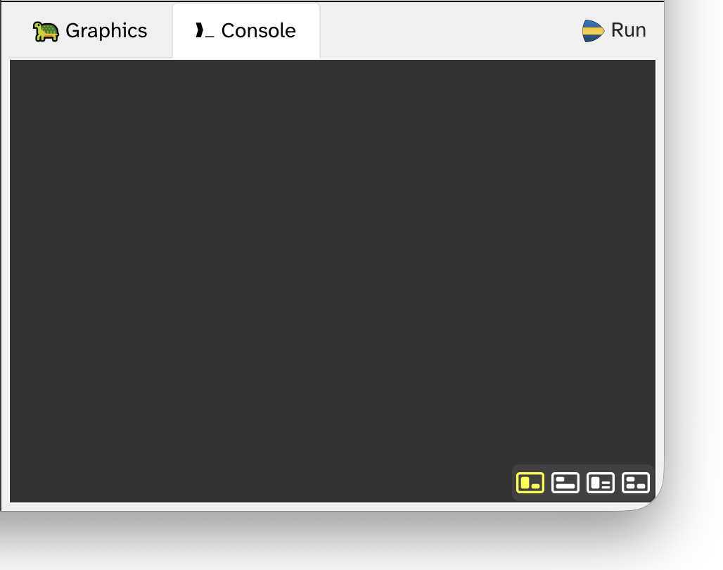 Screenshot of the layout selection controls