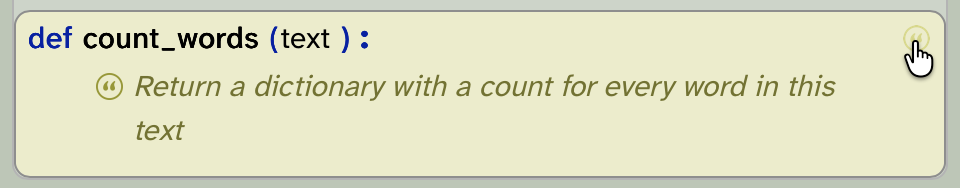 Screenshot of the Folding functions control
